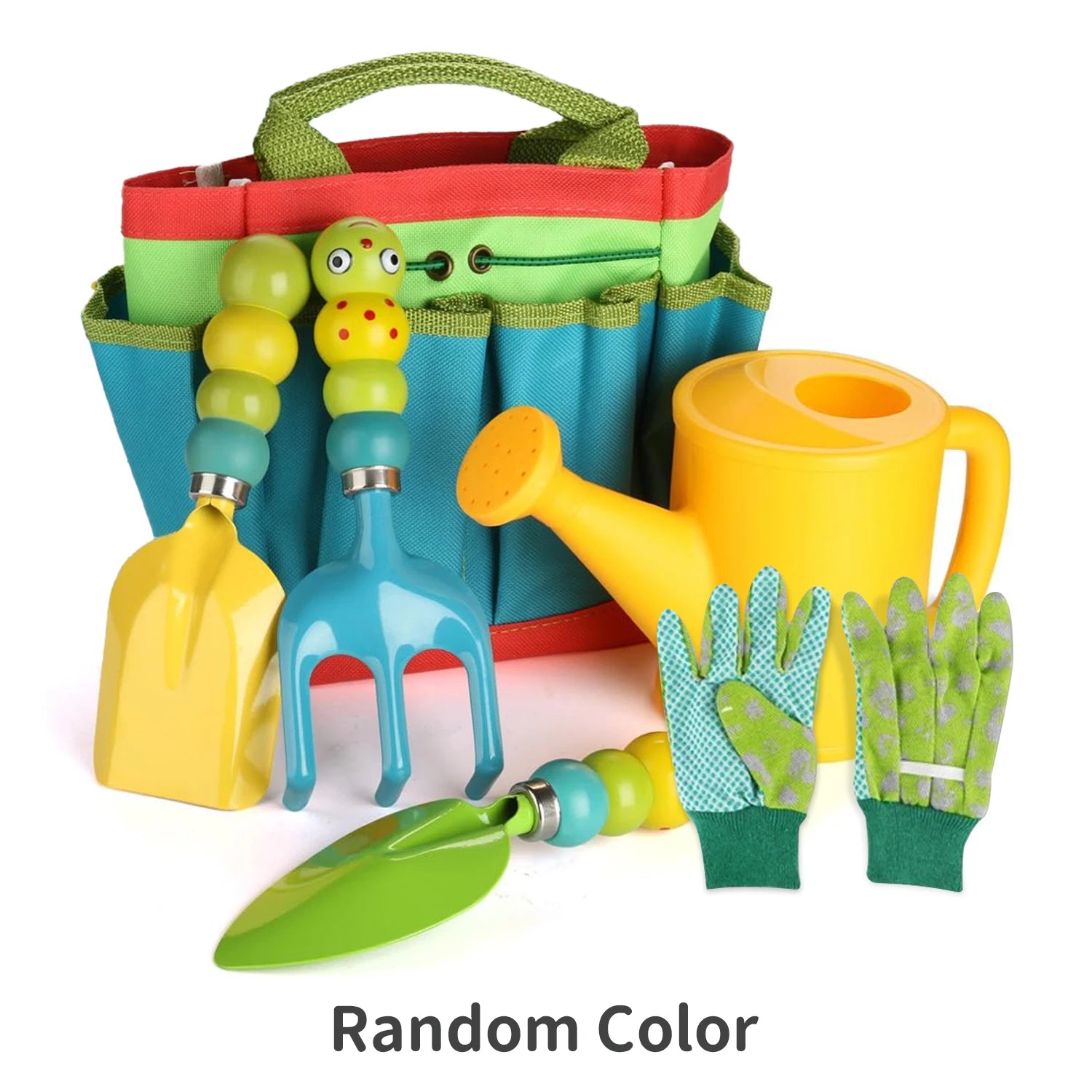 Colorful Kids' Garden Tool Set – Safe Outdoor Gardening & Beach Toys with Trowel, Shovel, Rake, and Watering Can – Perfect Gift for Children